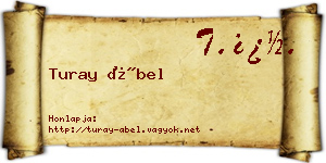 Turay Ábel névjegykártya