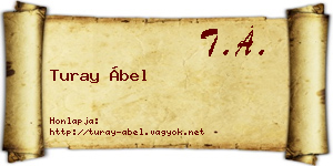 Turay Ábel névjegykártya